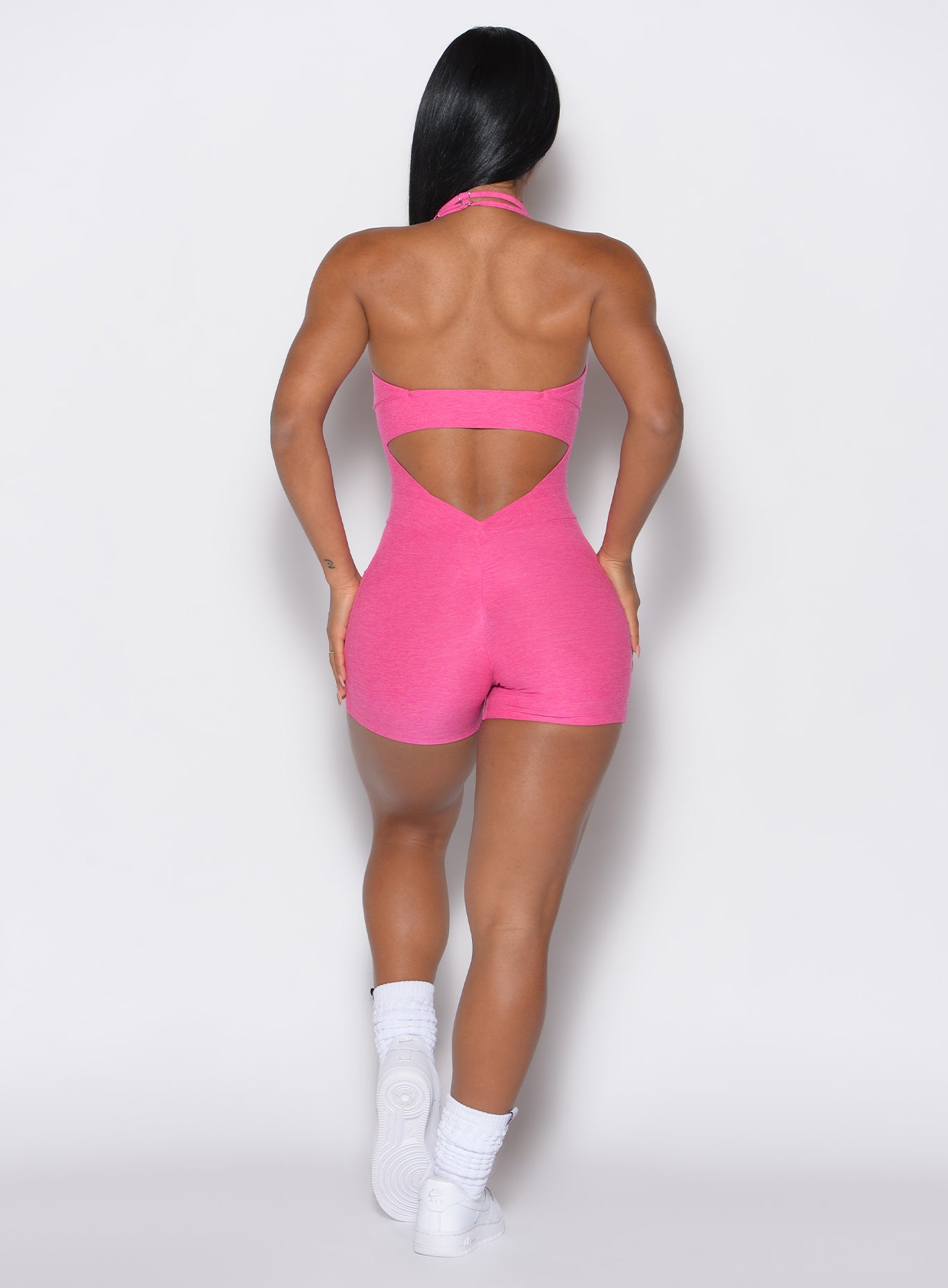 Backless Pocket Bodysuit Short